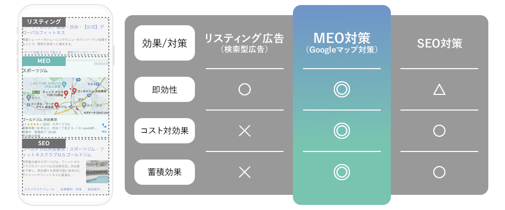 効果/対策 即効性 コスト対効果 蓄積効果